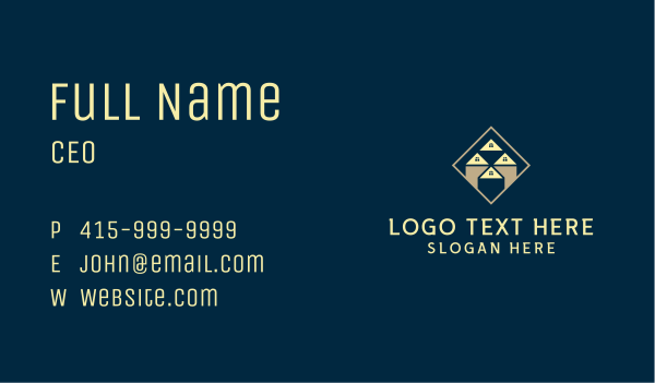 Diamond Roof House Business Card Design Image Preview