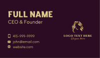Woman Golden Hair Business Card Image Preview