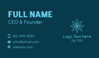 Line Art Blue Snowflake Business Card Image Preview