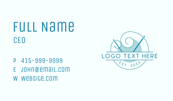 Needle Tailor Sewing Business Card Design Image Preview