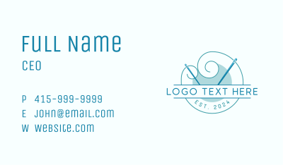 Needle Tailor Sewing Business Card Image Preview