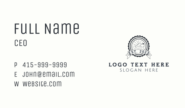 Formal Brogue Shoes Business Card Design Image Preview