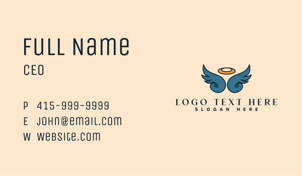 Guardian Angel Wings Business Card Design Image Preview