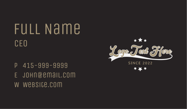 Classic Sports Wordmark Business Card Design Image Preview