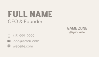 Stylish Store Wordmark Business Card Design