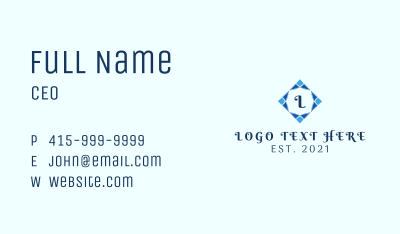 Decorative Diamond Lettermark  Business Card Image Preview