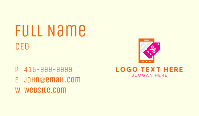 Mobile Shopping Discount Tag Business Card Image Preview