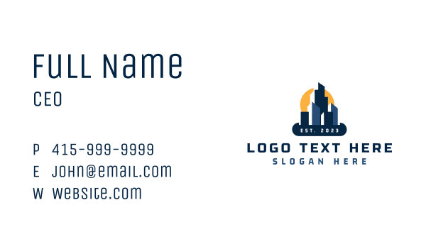 Real Estate Building Business Card Design Image Preview