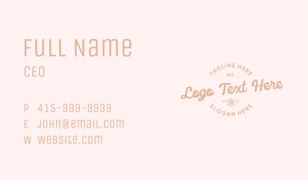 Feminine Retro Fashion Business Card Design Image Preview