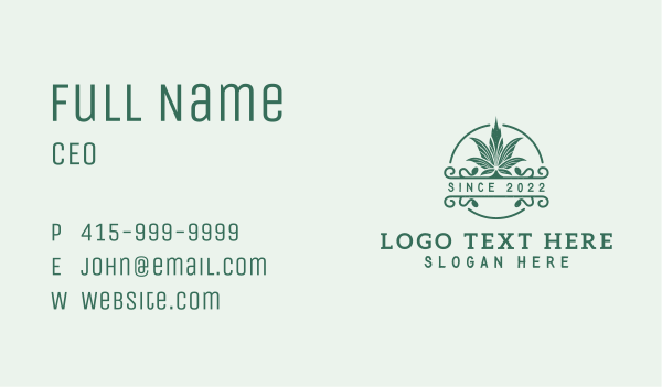 Marijuana Nature Drug Business Card Design Image Preview