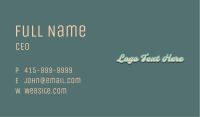 Groovy Retro Wordmark Business Card Image Preview
