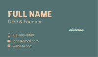 Groovy Retro Wordmark Business Card Image Preview