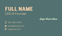 Groovy Retro Wordmark Business Card Image Preview