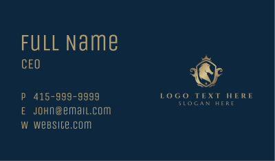 Royal Shield Horse Business Card Image Preview