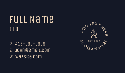 Hipster Champagne Restaurant  Business Card Image Preview