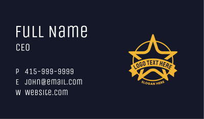 Star Circle Badge Business Card Image Preview