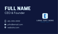 Digital Application Letter E Business Card Image Preview