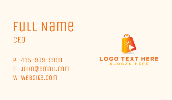 Online Shopping Bag Business Card Design Image Preview