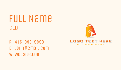 Online Shopping Bag Business Card Image Preview