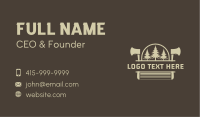 Pine Tree Woodwork Emblem Business Card Image Preview