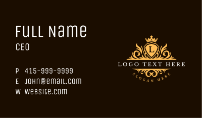 Luxury Royal Crown Business Card Image Preview
