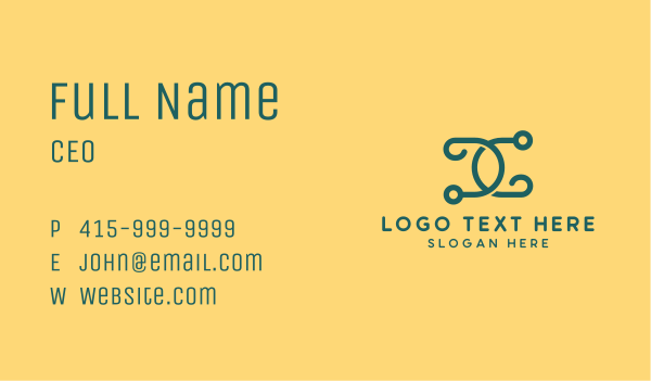 Curvy D & C Business Card Design Image Preview