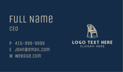 Rattan Armchair Furniture Business Card Image Preview