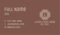 Native Textile Weave Letter Business Card Image Preview
