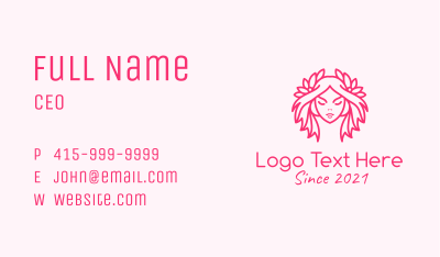 Pink Pretty Woman  Business Card Image Preview