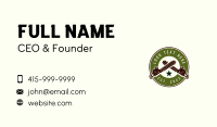 Lumberjack Chainsaw Logging Business Card Design