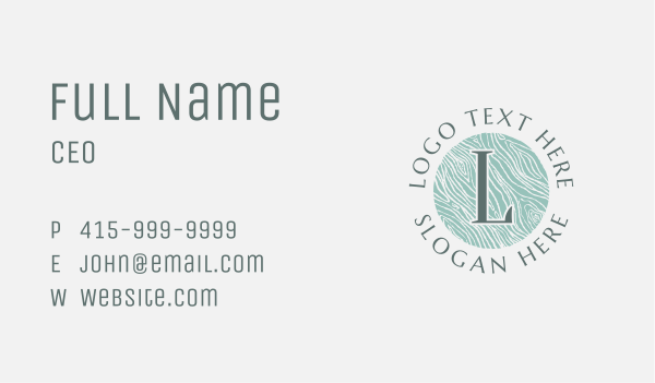 Organic Beauty Company Business Card Design Image Preview