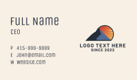 Mountain Trek Sunset Business Card Image Preview