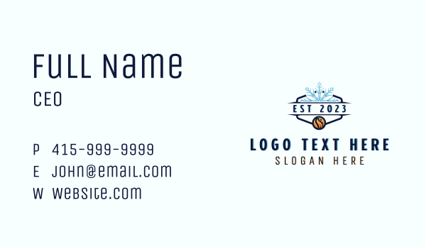 Heating Cooling Thermal Business Card Design Image Preview