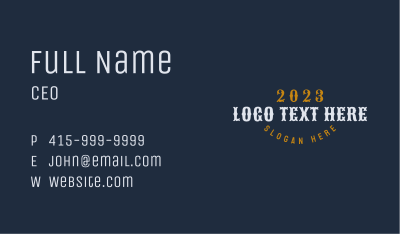 Vintage Gothic Wordmark Business Card Image Preview