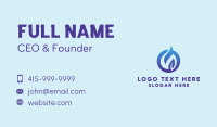 Blue Leaf Emblem  Business Card Image Preview