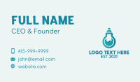 Blue Flask Light Bulb  Business Card Image Preview