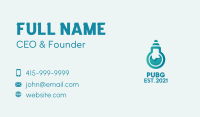 Blue Flask Light Bulb  Business Card Image Preview