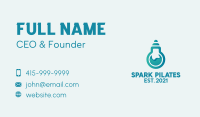 Blue Flask Light Bulb  Business Card Image Preview