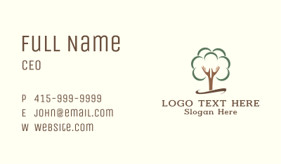 Tree Planting Hands  Business Card Image Preview