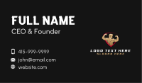 Muscle Gym Training Business Card Image Preview