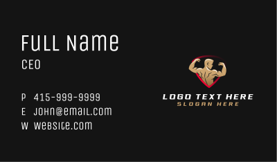 Muscle Gym Training Business Card Image Preview