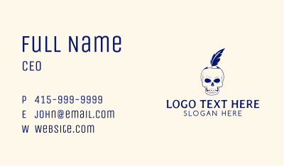 Scary Skull Author Business Card Image Preview