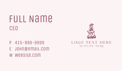 Couture Dress Styling Business Card Image Preview