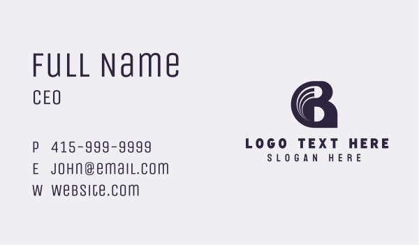 Swoosh Wave Firm Business Card Design Image Preview