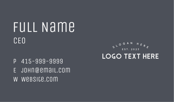 White Apparel Wordmark Business Card Design Image Preview