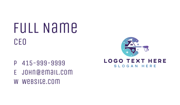 Pressure Washing Cleaning Business Card Design Image Preview