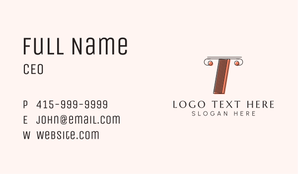 Architect Letter T Business Card Design Image Preview