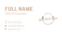 Round Leaf Emblem Wordmark Business Card Image Preview