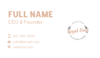 Round Leaf Emblem Wordmark Business Card Image Preview