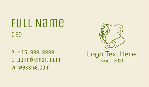 Green Wheat Extract  Business Card Design Image Preview